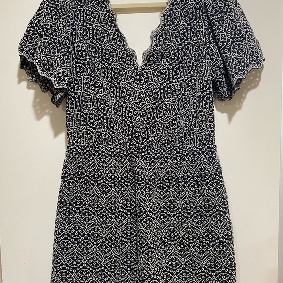 Express Black and White Lace Romper - Picture 1 of 5